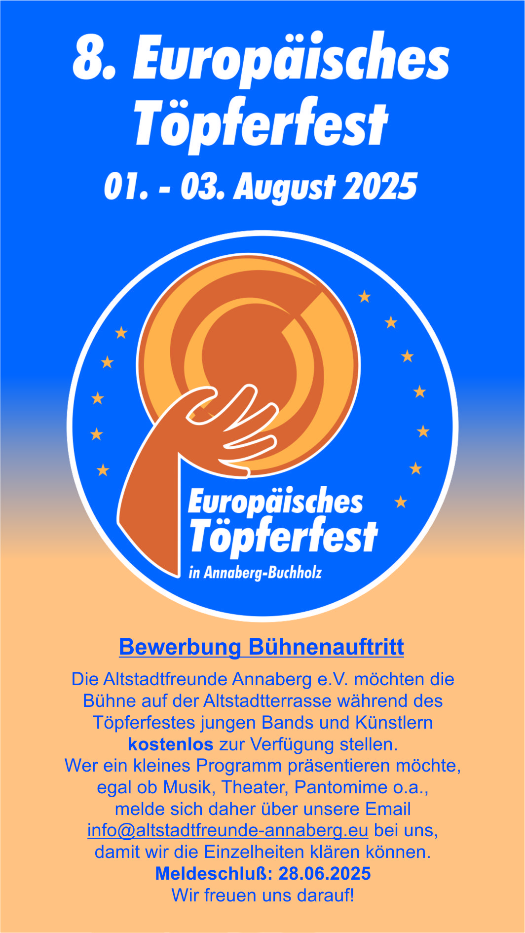 Bewerbung Bü:hnenaftritt